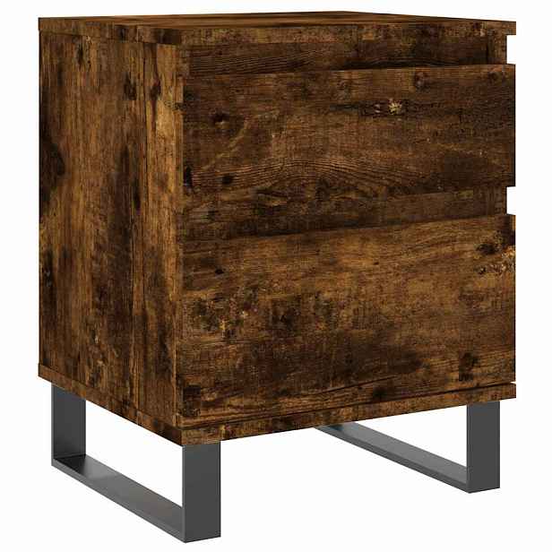 vidaXL Noční stolek kouřový dub 40 x 35 x 50 cm kompozitní dřevo