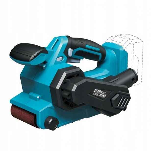 Dedra aku pásová bruska 18V, 76*457mm, 120-350m/min., bez baterie, DED6901