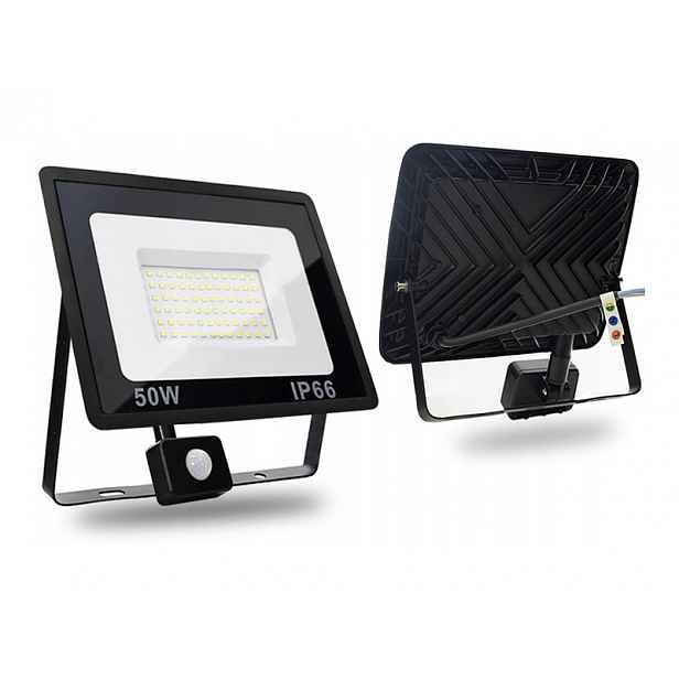 Hermetický venkovní halogen 50W IP65 detektor
