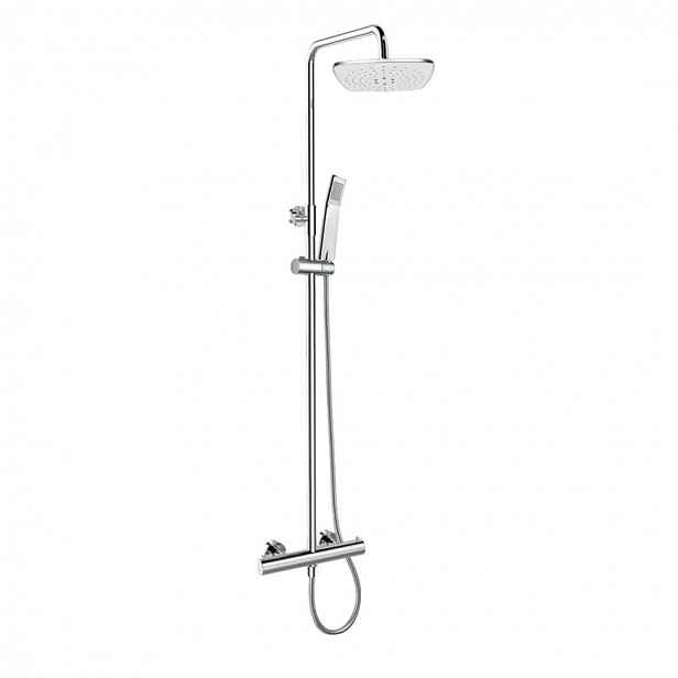 Mereo - Sprchový set s termostatem, 23x23 cm, 1 proud, chrom CB60104TSB