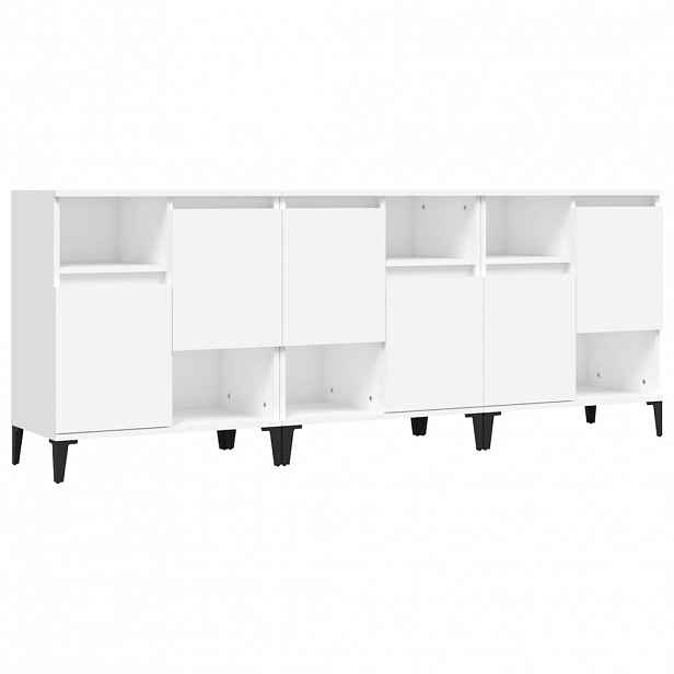 vidaXL Příborníky 3 ks bílé 60 x 35 x 70 cm kompozitní dřevo