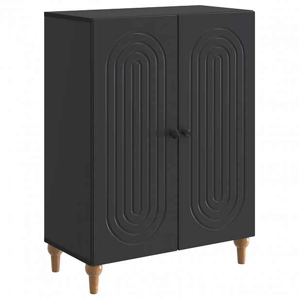 vidaXL Servírovací skříň Černá 66 x 34,5 x 90 cm Kompozitní dřevo