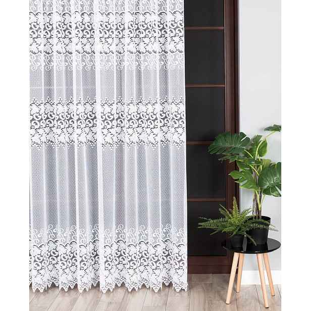Mg Záclona 4465M Bílá 200x230cm Šitá S Páskou M