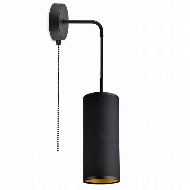 Nástěnná lampa s vypínačem Černá Tuba