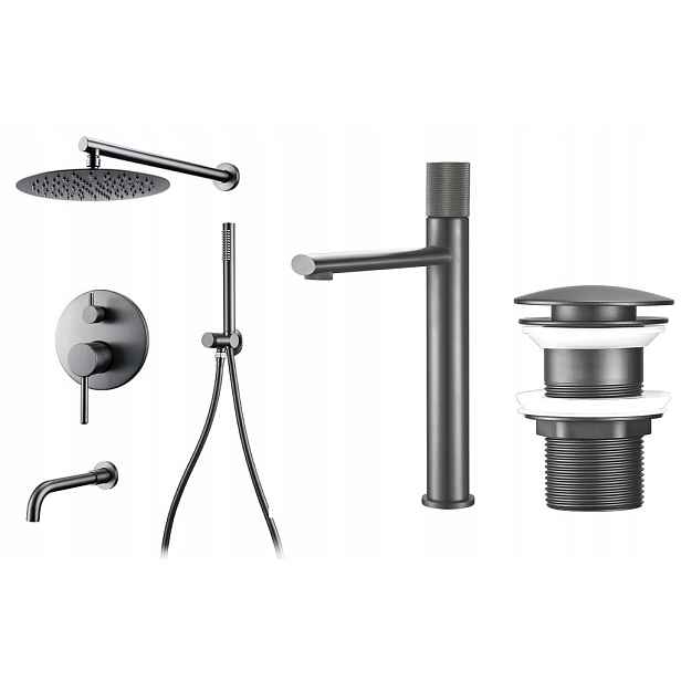 Sprchová baterie System Gun Grey Premium Šedá Set