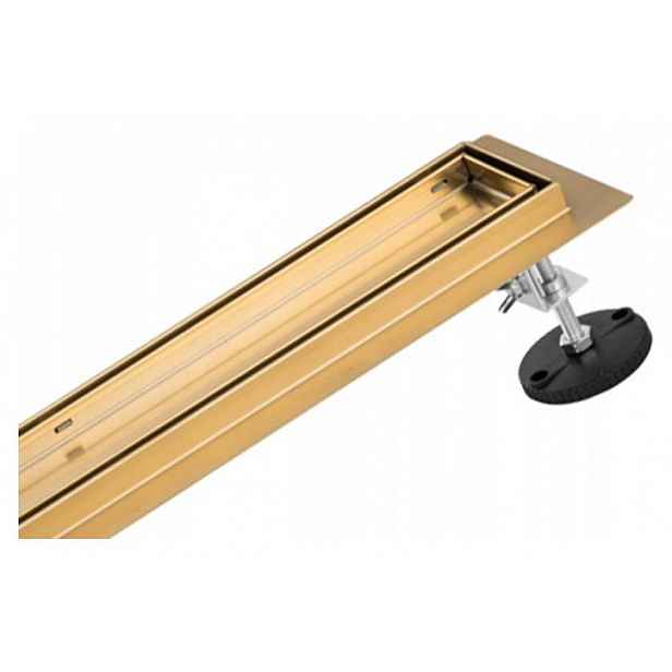 Lineární Odtok 100 CM Otočný Sifon 360 Zlatý