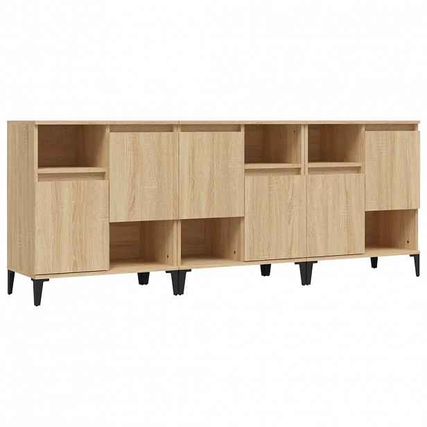 vidaXL Příborníky 3 ks dub sonoma 60 x 35 x 70 cm kompozitní dřevo