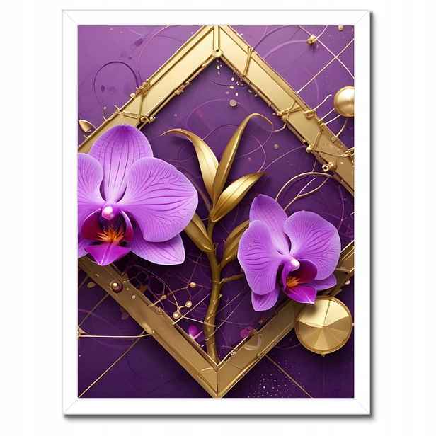 Plakáty v rámu 30x40 Fialové orchideje a zlo