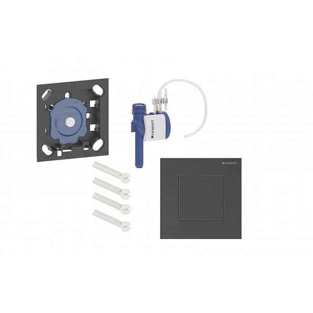 Geberit - Pneumatické ovládání splachování pisoáru typu 40, easy to clean, kartáčovaný černý chrom 116.217.QD.1