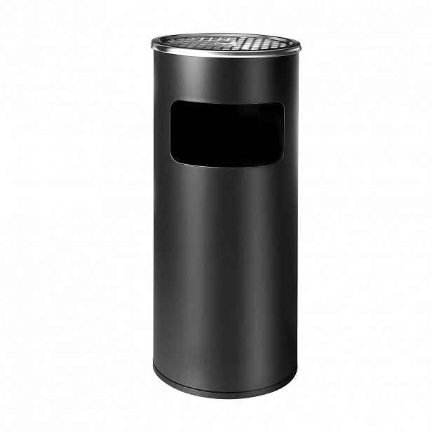 Relaxdays POPELNÍK Černý stojanový s vnitřním kbelíkem 30 l kov