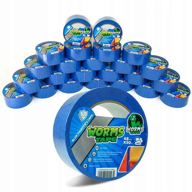 Worms Tape Malířská Páska Modrá 48 mm 50 m 24 ks