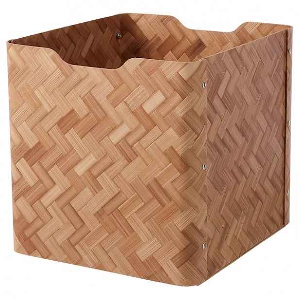 Ikea Bullig nádoba, bambus/hnědá, náplň Kallax