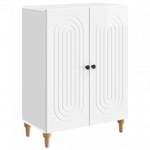 vidaXL Servírovací skříň Bílá s vysokým leskem 66 x 34,5 x 90 cm