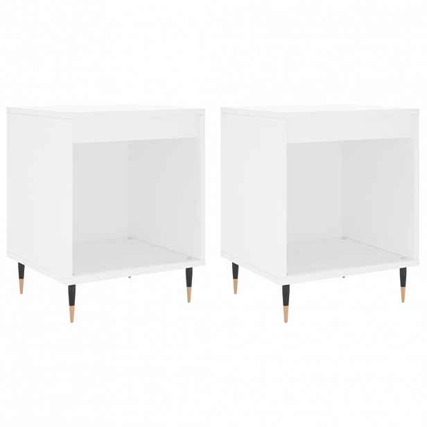 vidaXL Noční stolky 2 ks bílé 40 x 35 x 50 cm kompozitní dřevo