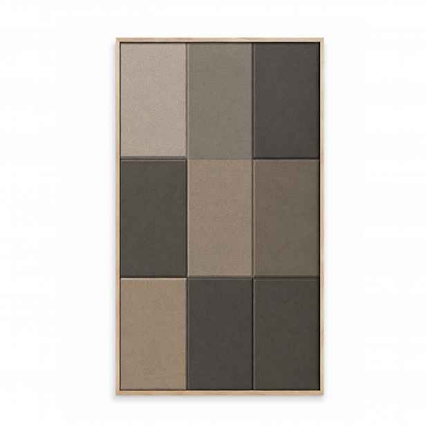 Obraz V Rámu Plst Geometrický 3D Černý Do Předsíně Tlumící 120x60