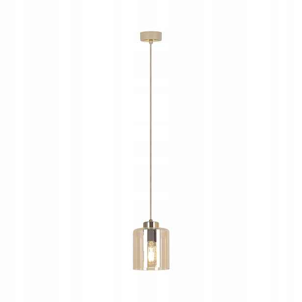 Závěsná lampa Kaja Vanes K-5810 jantarová, béžová, zlatá