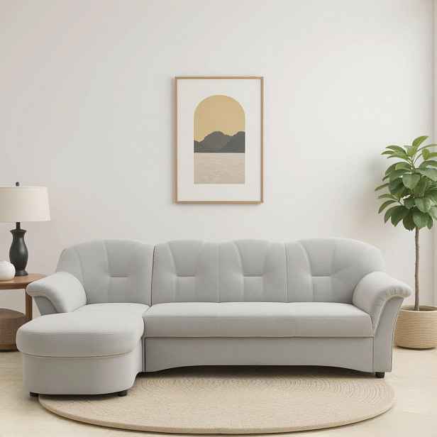 MID.YOU ROHOVÁ SEDAČKA, textil, barvy stříbra