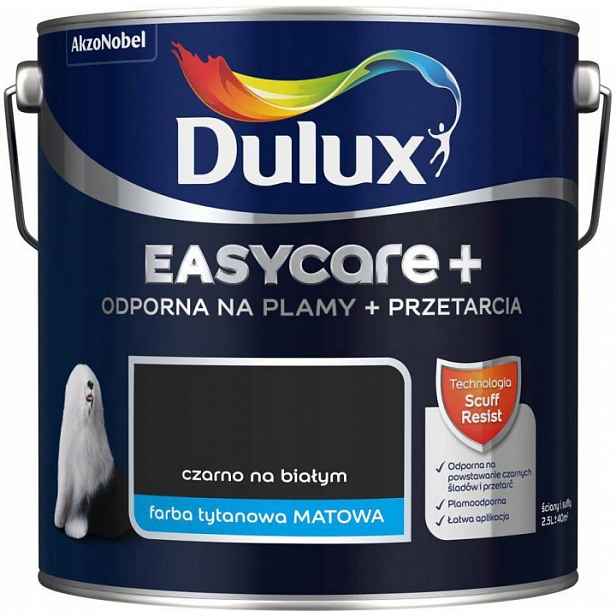 Dulux Barva Latexová Barva Easycare+ 2,5 L Černá Na Bílém