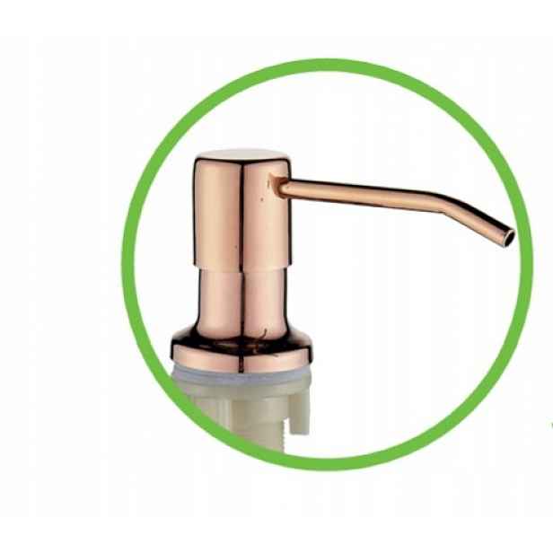 Laveo Dávkovač do dřezu Drop 0,5 l Růžové zlato