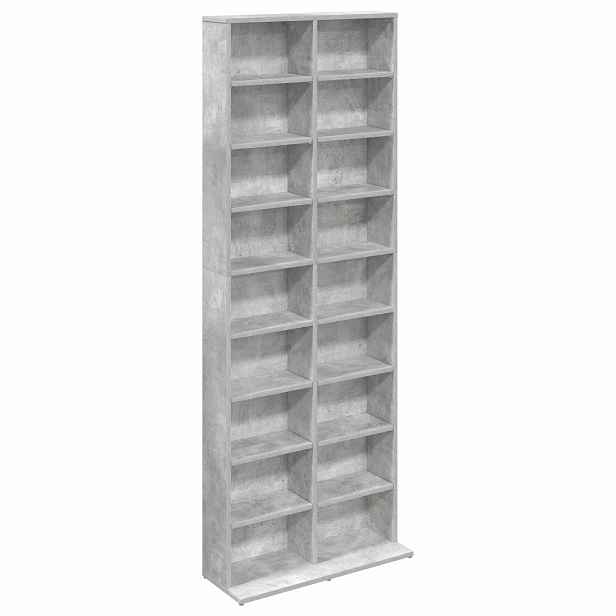 vidaXL CD skříň Betonově šedá 65 x 23,5 x 175 cm Kompozitní dřevo