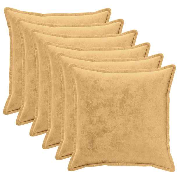 vidaXL Povlak na polštář 6 ks HOUTEN Taupe 65 x 65 cm Flanel