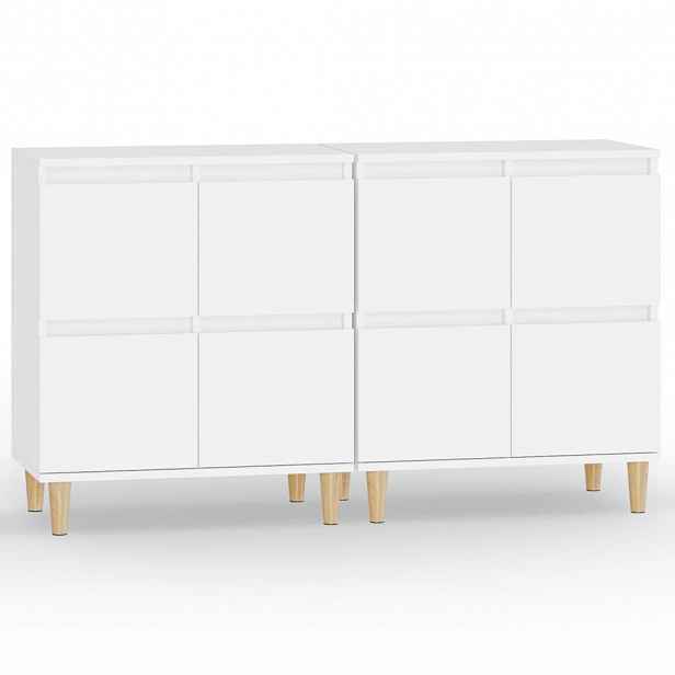 vidaXL Příborníky 2 ks bílé 60 x 35 x 70 cm kompozitní dřevo