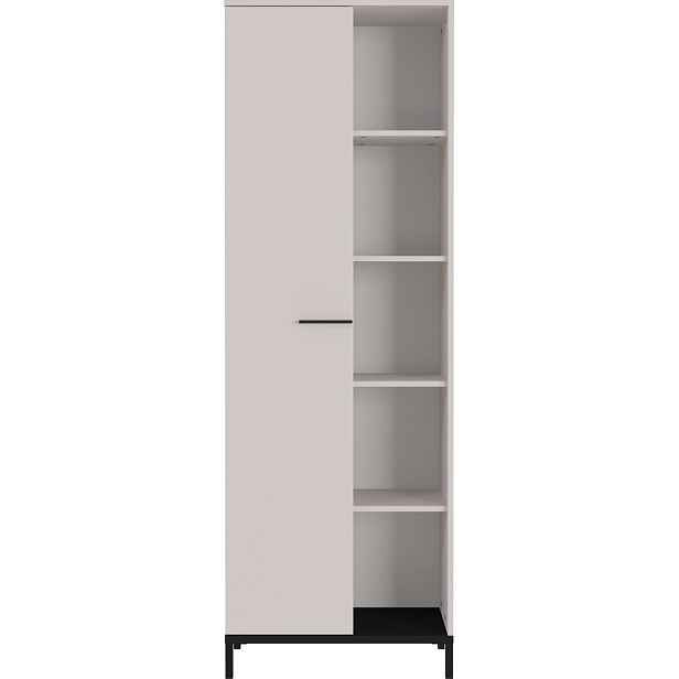 Krémová knihovna 64x190x34 cm Rovigo – Germania