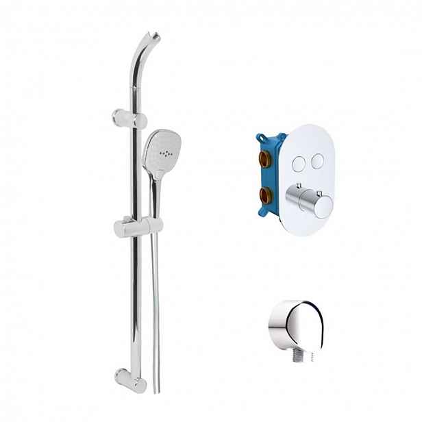 Mereo - Sprchový set s termostatem pod omítku, 3 proudy, chrom CB60106TB1