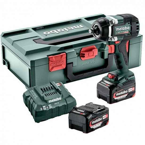 Metabo - 18V AKU rázový utahovák, 2x aku 5,2 Ah LiPower, nabíječka 602403650