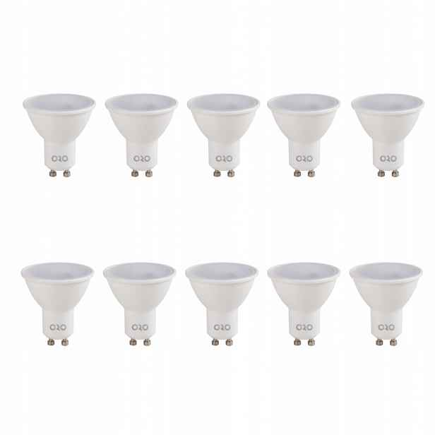 Žárovka GU10 Žárovka Reflektor Sada 10 X Led Žárovka GU10 430LM 6,5W Studená