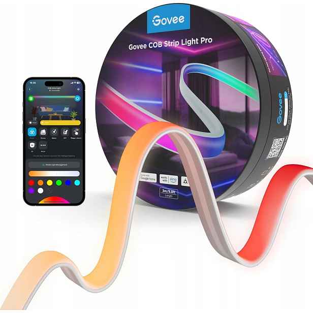 Led Pásek Rgb Osvětlení Govee H61E5 3 M Světelná Lišta Neonová Aplikace Pro