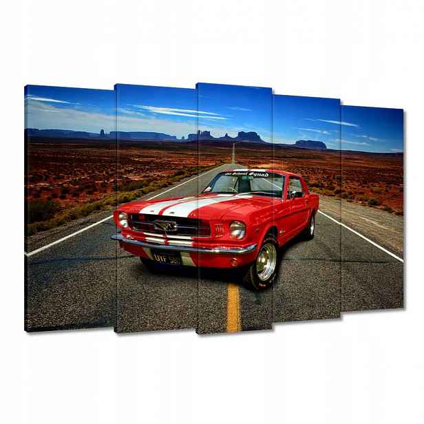 Obrazy 150x95 Červený Ford Mustang Usa