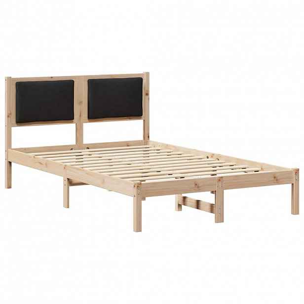 vidaXL Rám postele s čelo Černá 120 x 200 cm Masivní borové dřevo