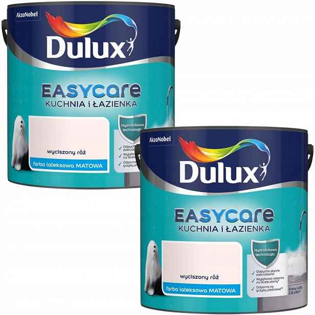 Set Dulux Easycare 2x2,5L Barva Kuchyň A Koupelna Tlumená Růžová Mat 5L