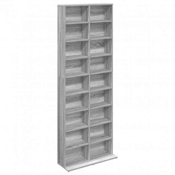 vidaXL CD skříň Šedý Sonoma 65 x 23,5 x 175 cm Kompozitní dřevo