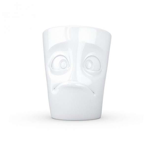 Bílý bezradný porcelánový hrnek s ouškem 58products