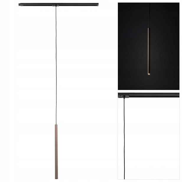 Černá kolejnicová lampa Tracer 1F pro osvětlení stěn v pracovně Tk Lighting
