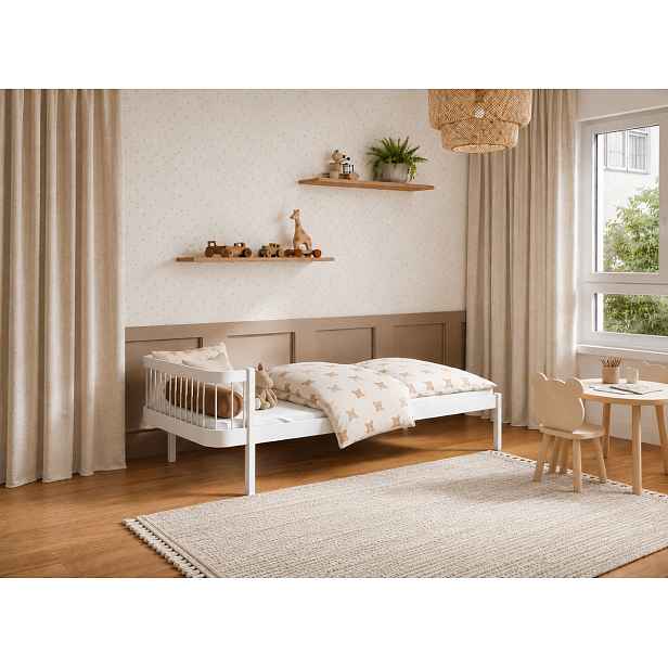 Dětská postel 90x200 LESNA - bílá