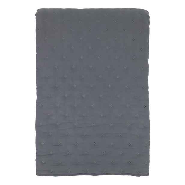 Měkký šedý prošívaný přehoz Aix Soft na dvoulůžko – 260*240 cm Chic Antique