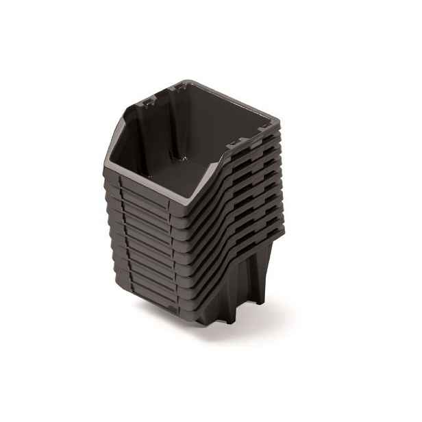 PROSPERPLAST Set úložných boxů 10ks BINEER SHORT 118x98x70 mm černý