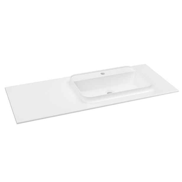 Sapho BRAHEA umyvadlo 121x51,5cm (30+90cm), pravé, bílá mat