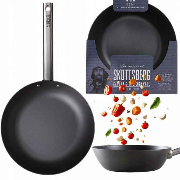 Skottsberg Wok Hluboká pánev z uhlíkové oceli 24 cm