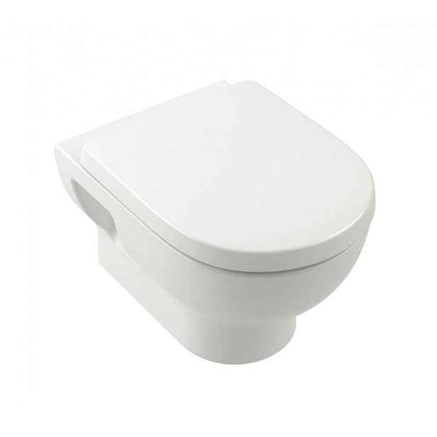 Villeroy & Boch O.novo - Závěsné WC se sedátkem SoftClosing, TwistFlush, DirectFlush, alpská bílá 5C39CL01