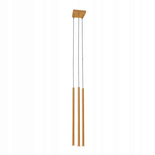 Závěsná lampa minimalistická zlatá 3 trubky obdélníková pod strop Shilo