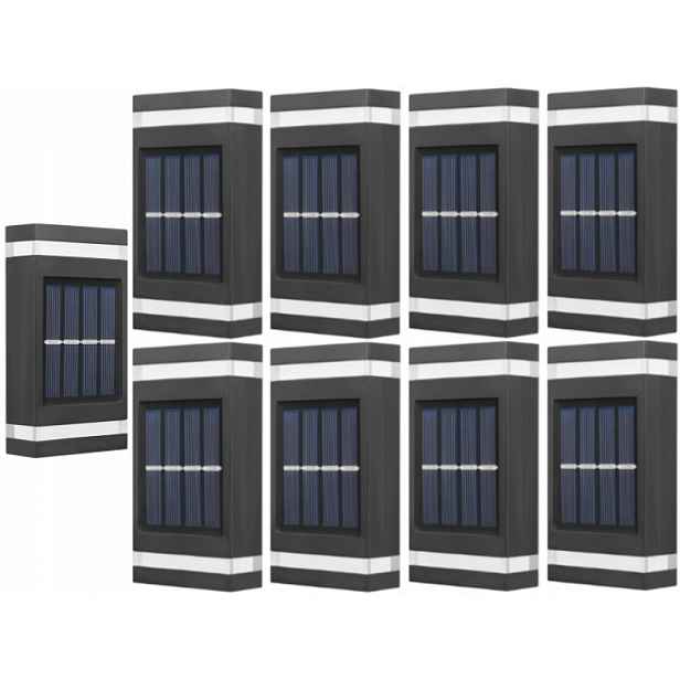 9 x Venkovní solární Led lampa Světlo Nástěnné svítidlo se senzorem soumraku