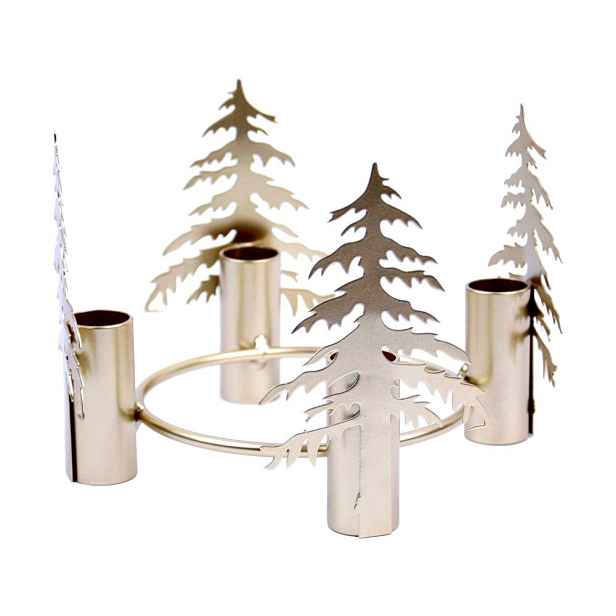 Kovový adventní svícen Trees – Ego Dekor