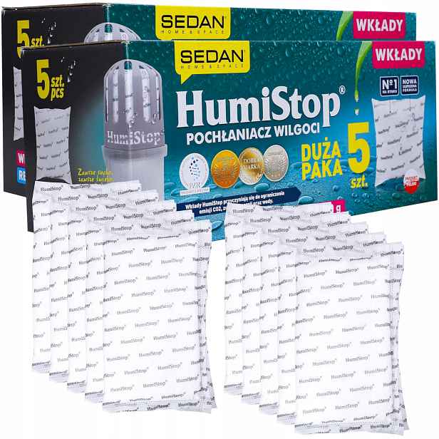 Originální náplně do pohlcovače vlhkosti Humistop 280 g 10 kusů