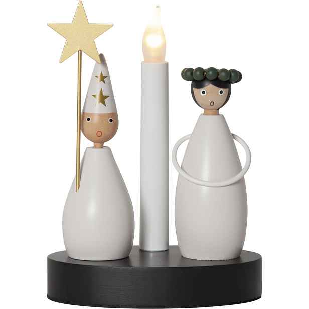 Černo-bílá světelná dekorace s vánočním motivem Christmas Joy – Star Trading