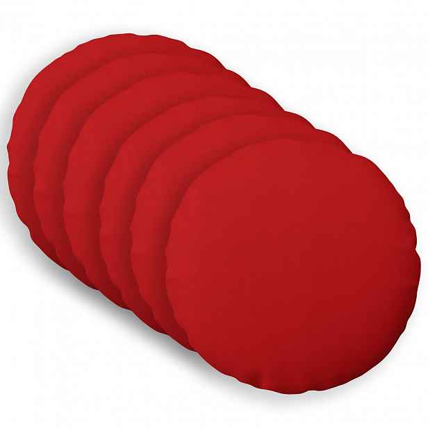 vidaXL Polštář s polštářem HEERLEN 6 ks Červená Textil