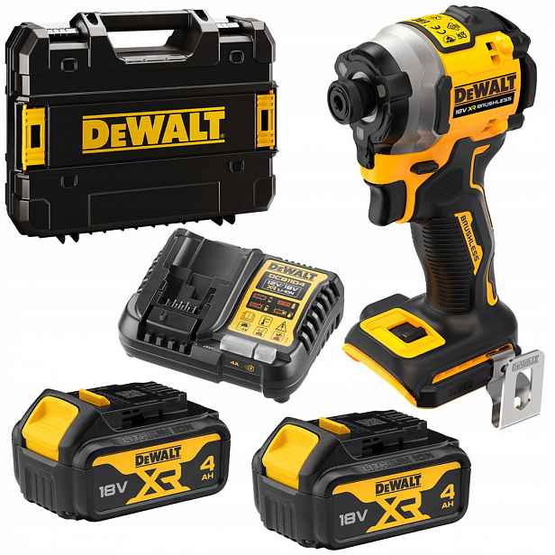 Akumulátorový šroubovák 206 Nm 1/4'' 18V 3-rychlostní 2x4Ah DeWALT DCF850M2